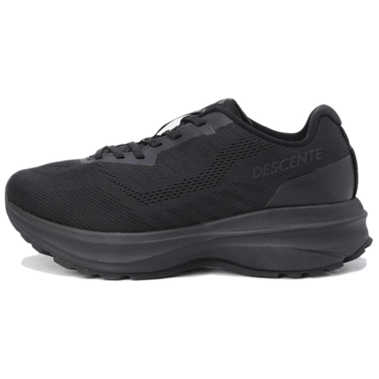 DESCENTE Slip Resistant Abrasion Resistant Low top Running Shoes Unisex Black