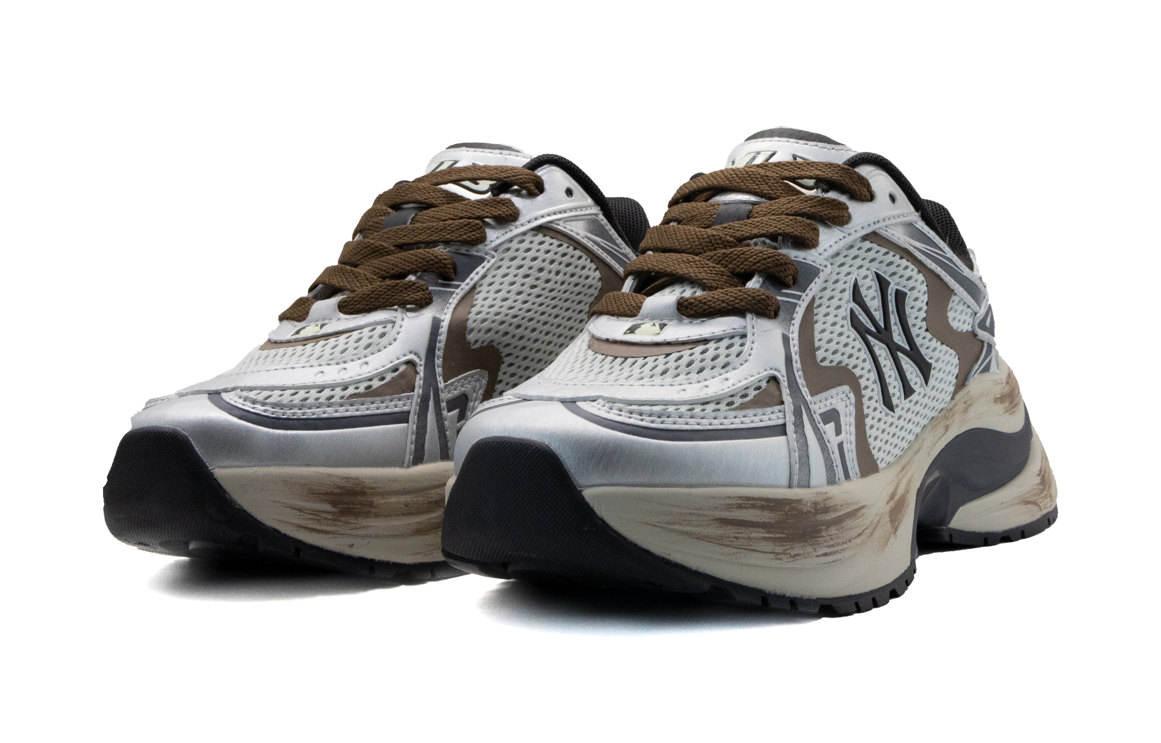 MLB New York Yankees Cushioning Breathable Low top Casual City Commuting Running Shoes Unisex Brown