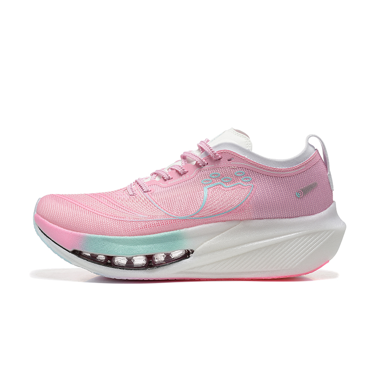 DUANGOU Running Shoes Unisex Low Top White Pink/Glow In The Dark