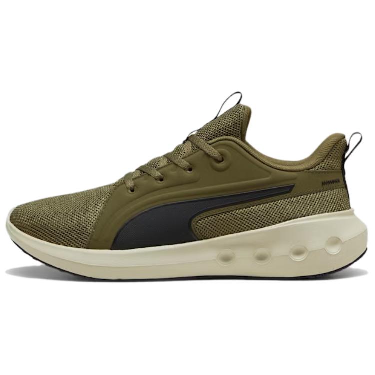 PUMA Softride Slip Resistant Abrasion Resistant Low top Casual Running Shoes Unisex Olive Green