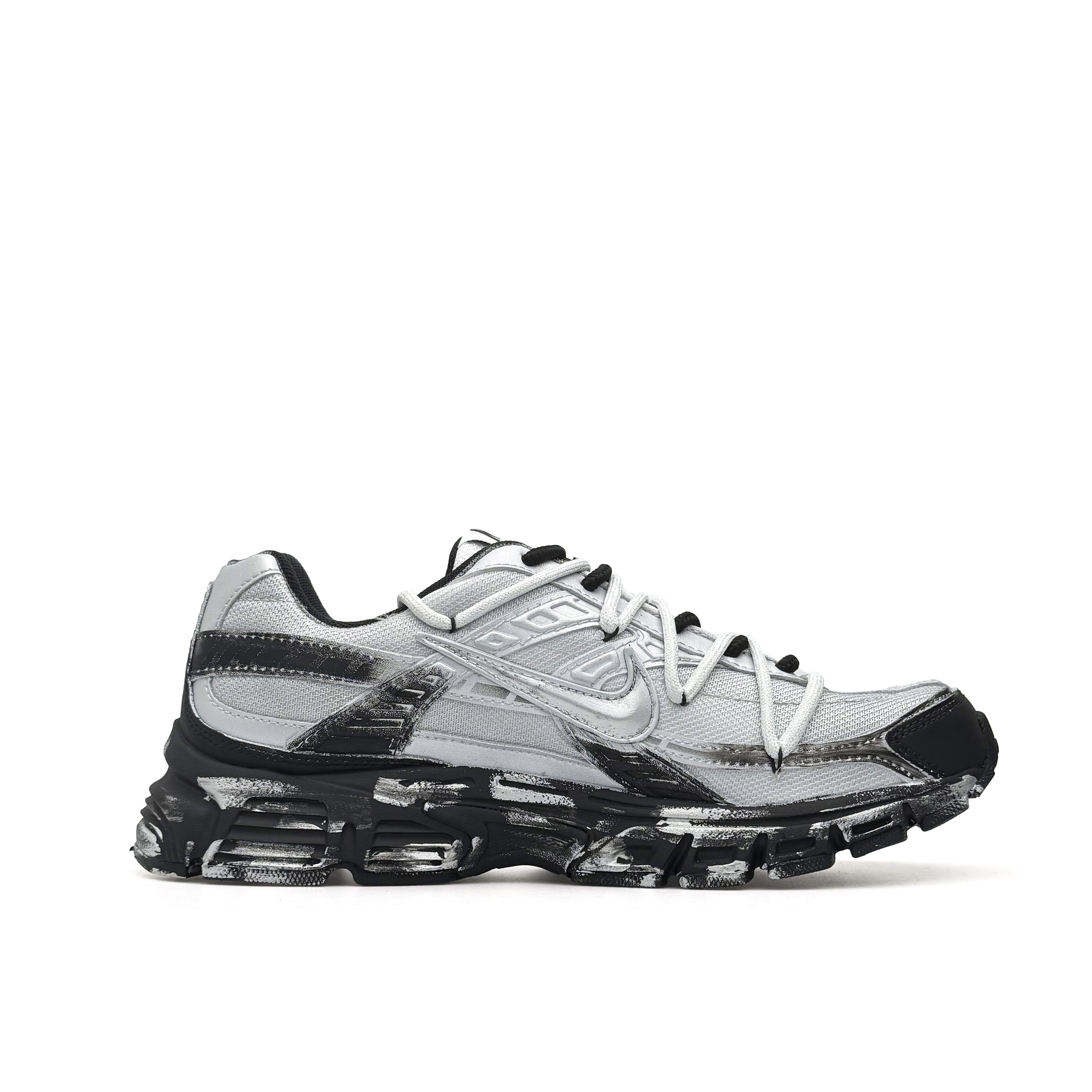 Nike Initiator Mesh Abrasion Resistant Low top Casual Running Shoes Unisex Black Gray Silver