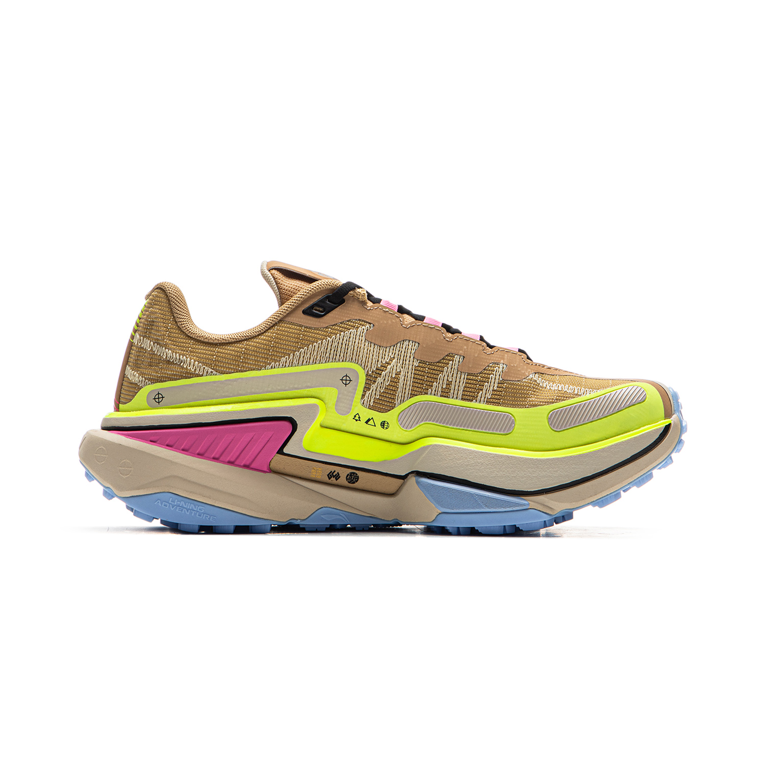 Li Ning Slip Resistant Abrasion Resistant Low top Trail Running Shoes Women’s Brown