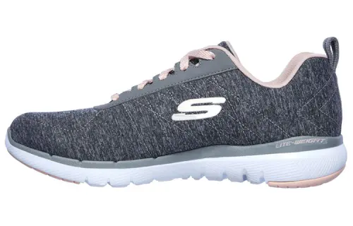 Skechers Flex Appeal 3.0 Insiders Abrasion Resistant Breathable Low top Running Shoes Women's Gray Pink