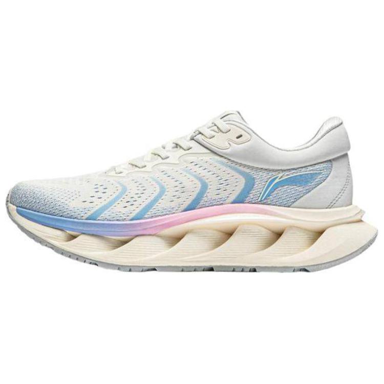 Li Ning Cushioning, Wear Resistant Low top Casual Running Shoes Men’s White Blue