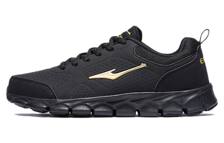 Erke Abrasion Resistant Low top Casual Running Shoes Men’s Black Gold