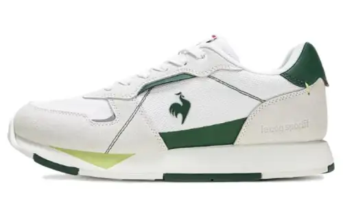 Le Coq Sportif Breathable And Lightweight Low top Running Shoes Unisex White Green