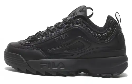 FILA Disruptor 2 Cushioning, Wear Resistant Low top Chunky Sneakers Women's Black
