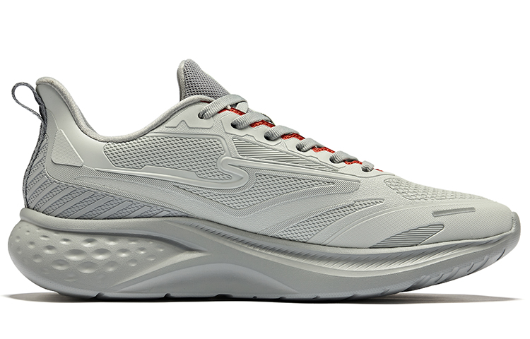Erke Slip Resistant, Abrasion Resistant, Breathable Low top Running Shoes Men’s White Dew Gray Recycling Gray