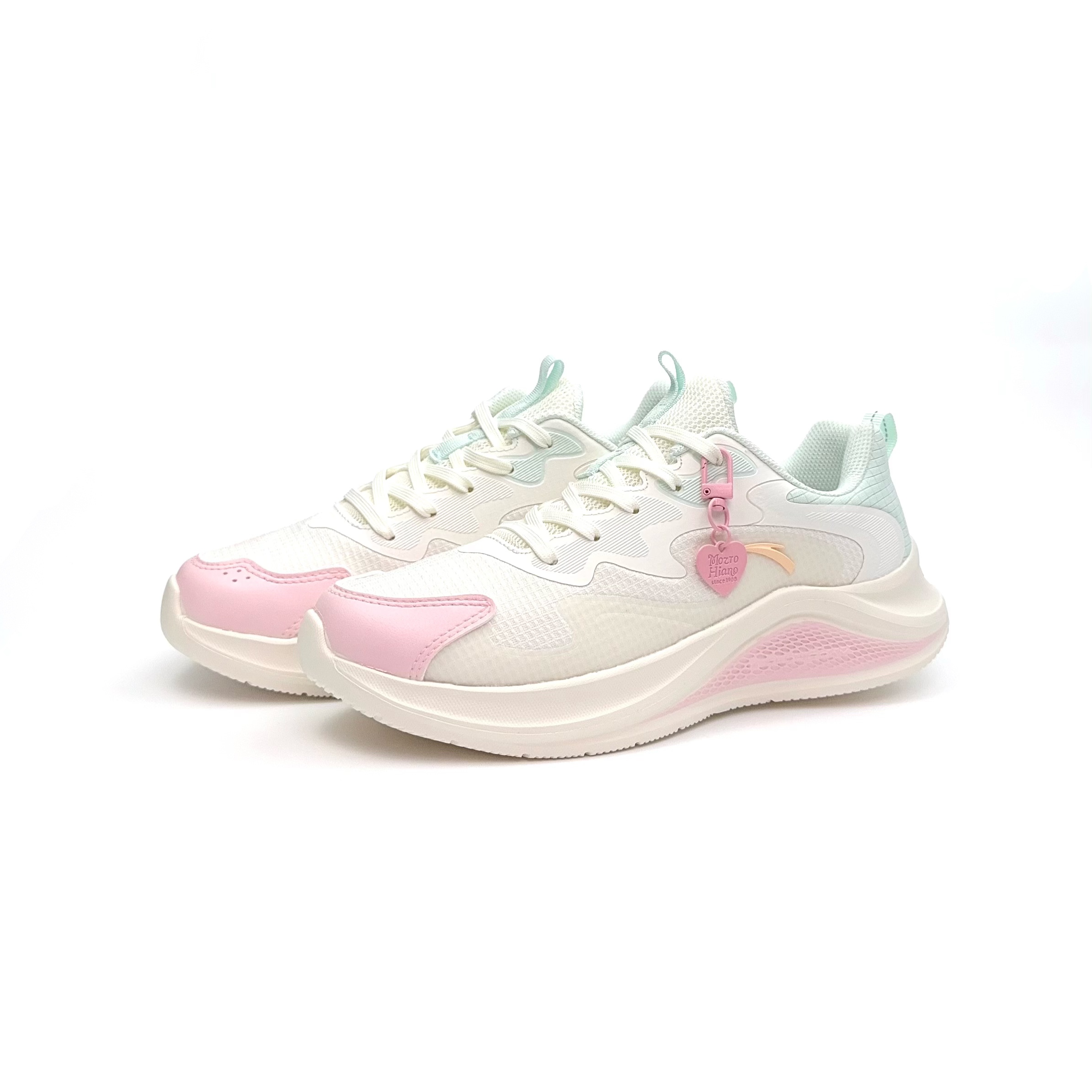 Anta Walk Cushioned Slip-Resistant Abrasion-Resistant Low-Top Casual Training Sprint Running Shoes Women’s White Pink