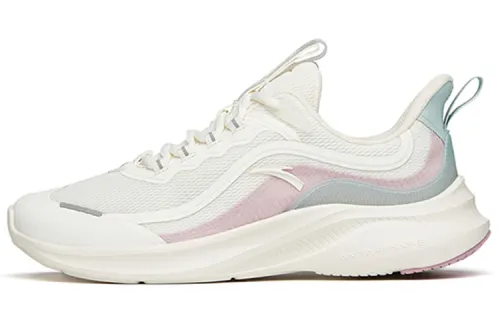 Anta Cushioning Lightweight Abrasion Resistant Slip Resistant Low top Running Shoes Women's White Purple