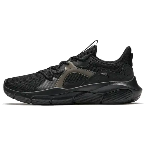 Anta Slip Resistant Abrasion Resistant Low top Training Running Shoes Men's Mystic Moon Black