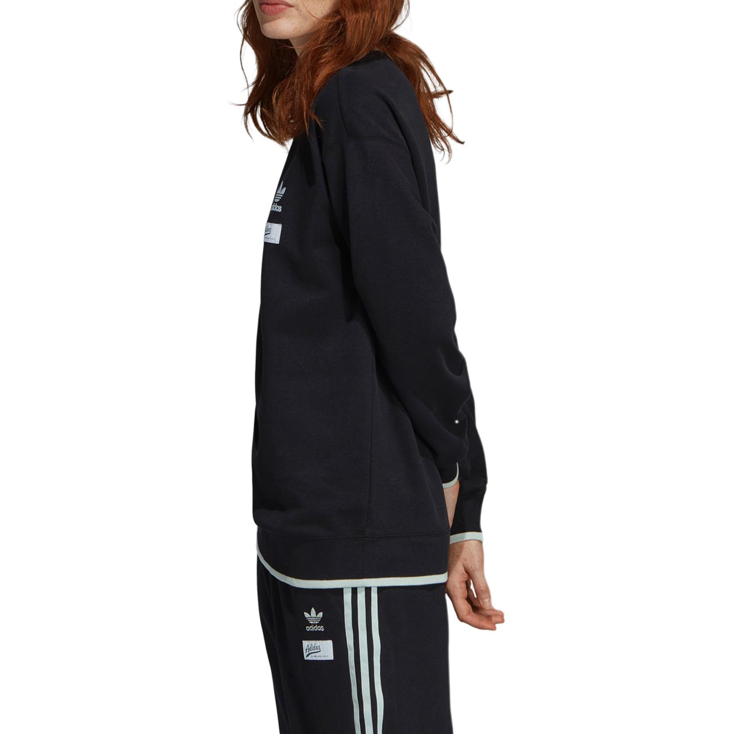 Женские худи adidas originals Sweater Logo (черный) — фото 5