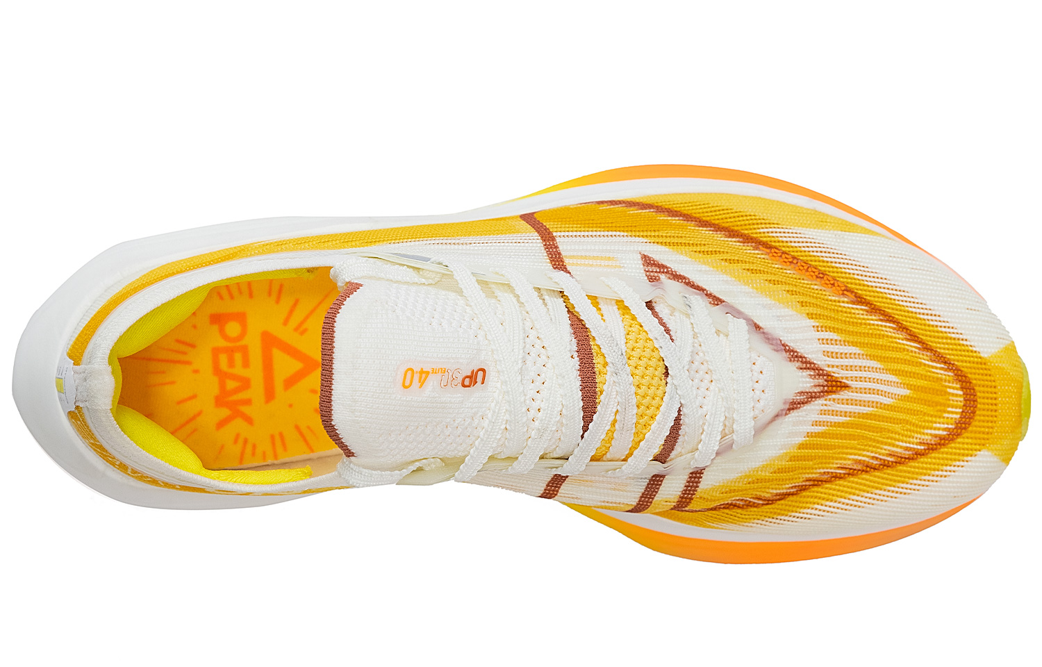 PEAK Taichi UP30 4.0ELITE Running Shoes Men’s Low Top Super Light White Yellow