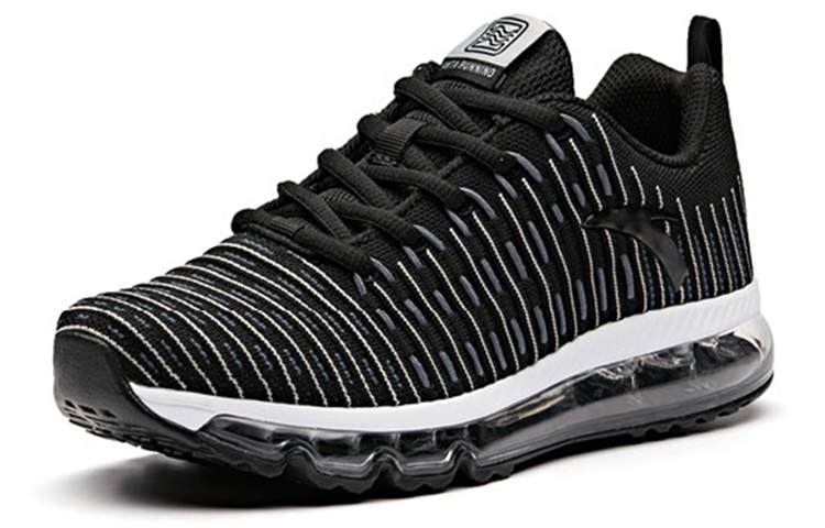 Anta Full Length Air Cushion Abrasion Resistant Slip Resistant Cushioning Low top Running Shoes Women’s Black Gray