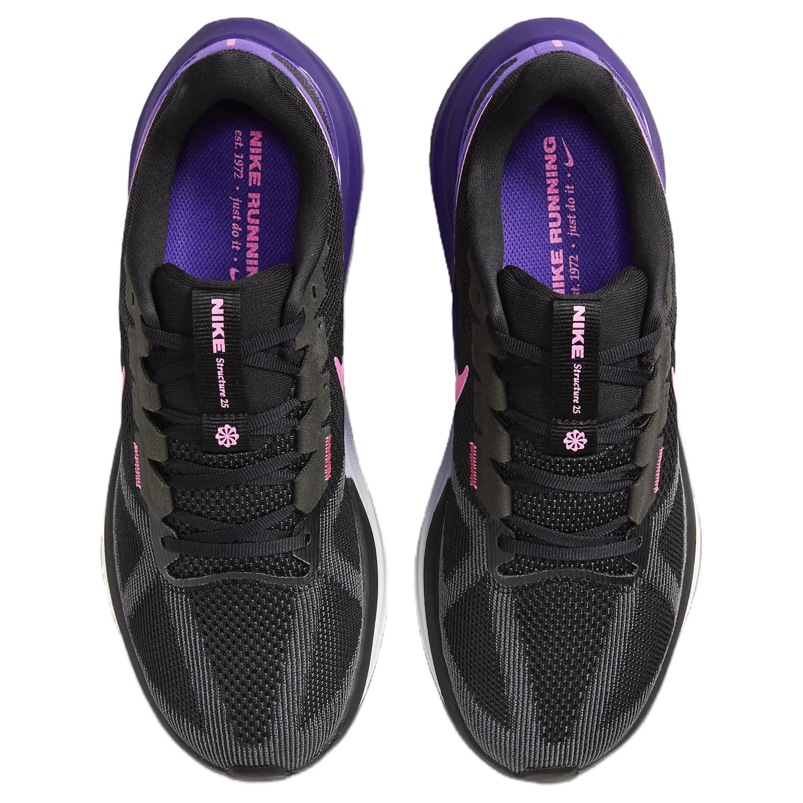 Nike Structure 25 Black Anthracite Field Purple Laser Fuchsia
