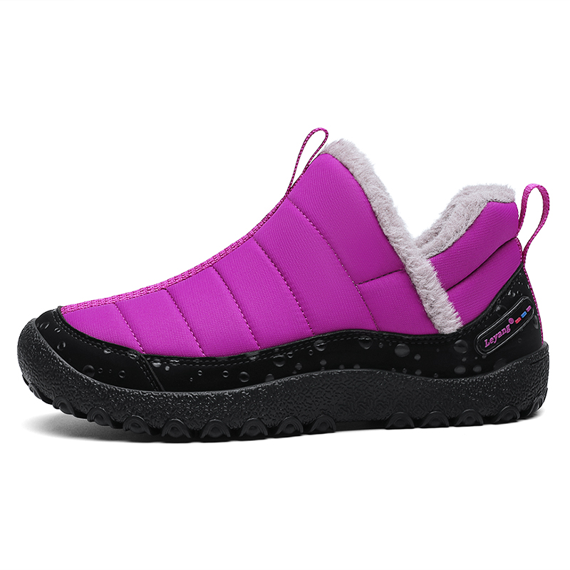 Leyang Slip Resistant Grip, Waterproof Height Increasing, Fleece Lined Thermal Low top Outdoor Shoes Women’s