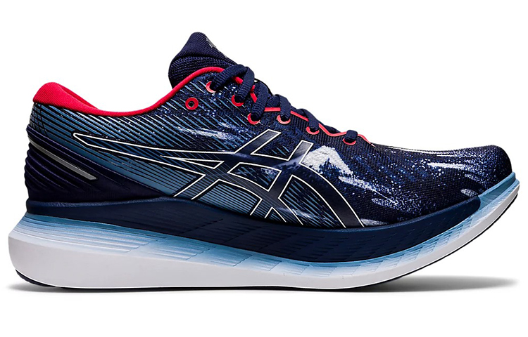 Мужские кроссовки ASICS Glideride 2 (сине-белые) — 藏蓝/白 — фото 2