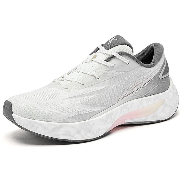 QIAODAN Flying Shadow 4.0 Fabric Cushioning Slip Resistant Low top Casual Running Shoes Women’s White Gray