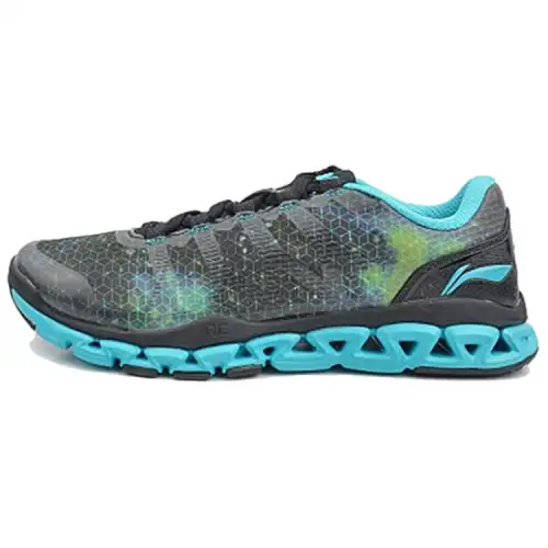 Li Ning Abrasion Resistant Breathable Low top Running Shoes Men's Blue Black