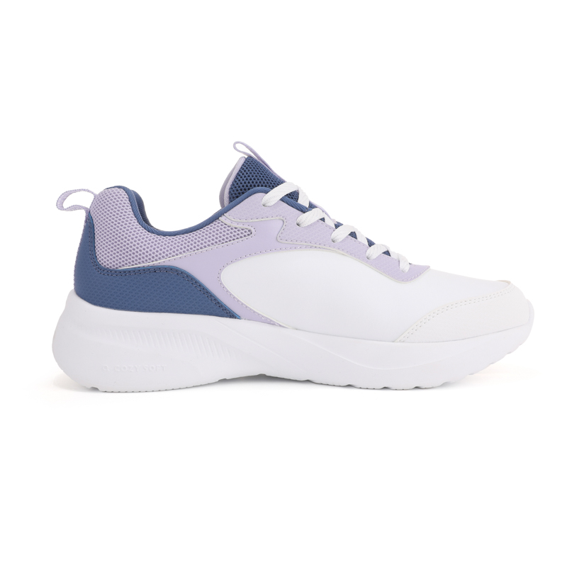 QIAODAN Cushioning Slip Resistant Abrasion Resistant Low top Running Shoes Women’s White Purple