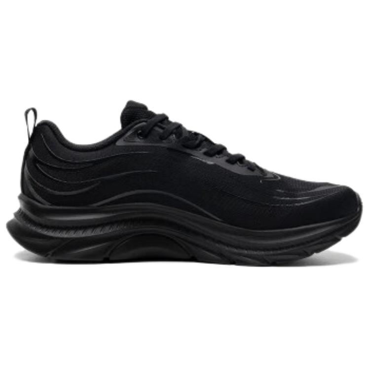 XTEP Breathable Mesh Cushioning Slip Resistant Low top Casual Running Shoes Men’s Black