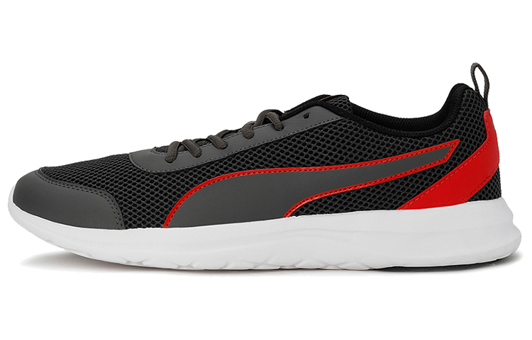 PUMA Running Shoes Men's Low Top Black/White/Red