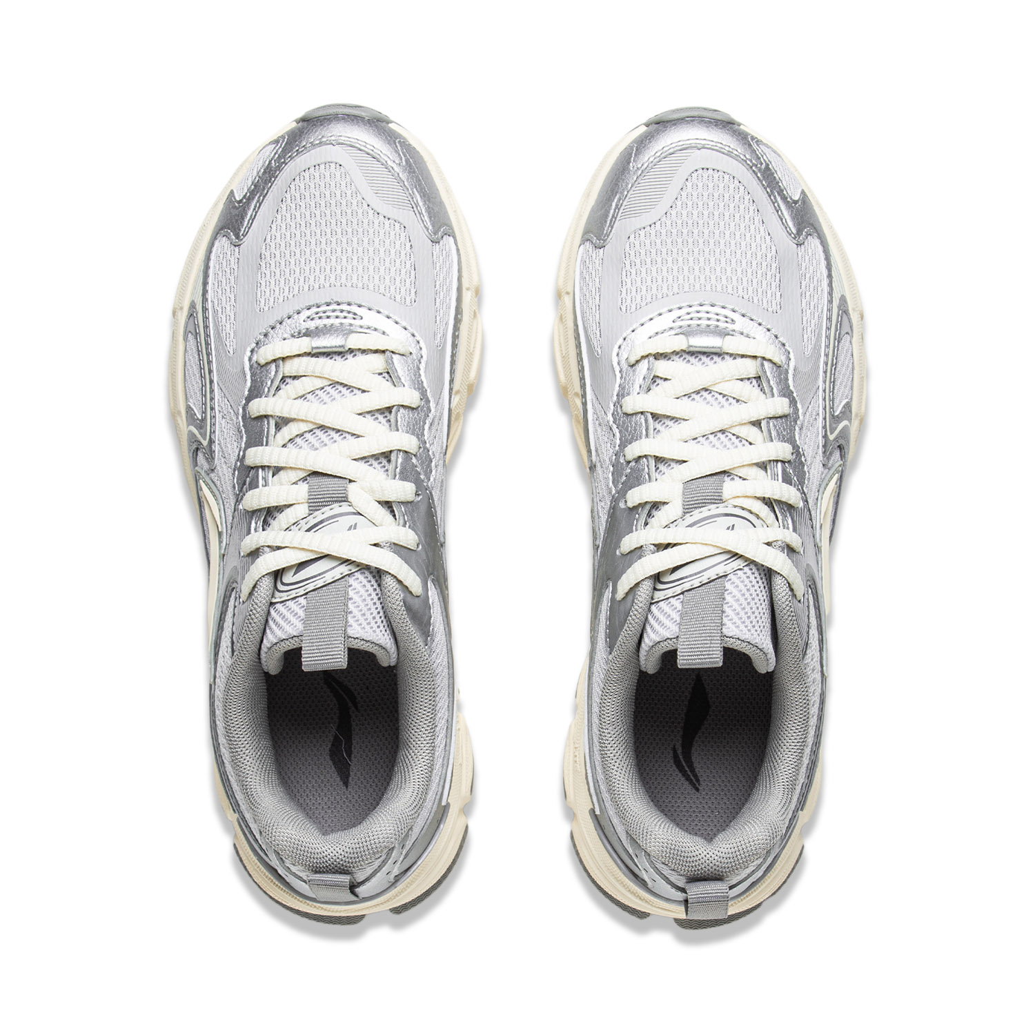 Li Ning Carefree V2 Cushioning Slip Resistant Abrasion Resistant Rebound Low top Running Shoes Women’s Gray Silver