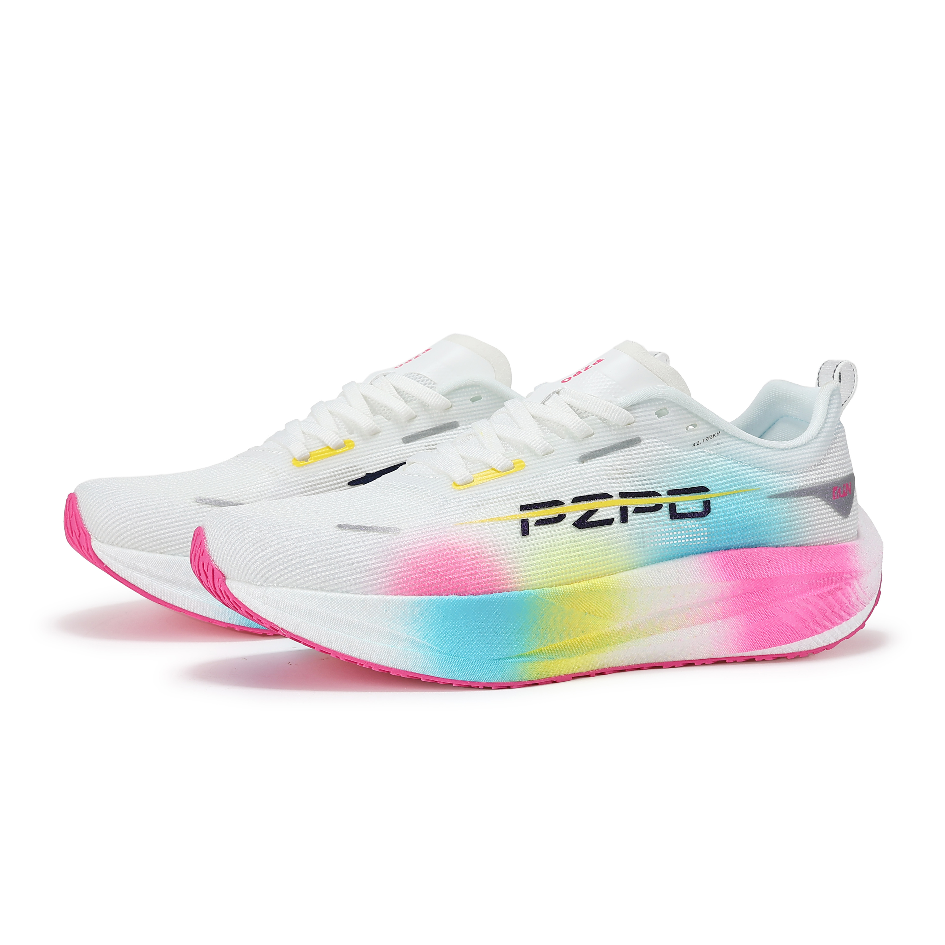PZPO Low top Running Shoes Unisex White Cyan Pink