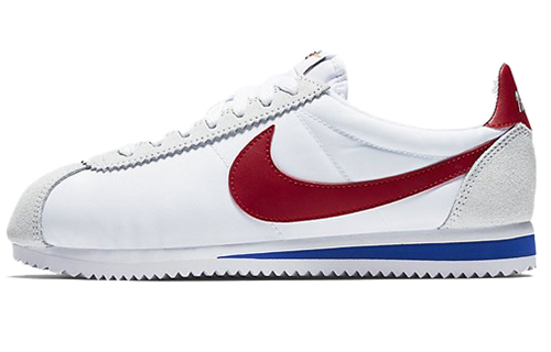 Nike Cortez Nylon Premium Red Retro Casual Nylon Non-Slip Lightweight Low-top Marathon Running Shoes Women's White Red Blue