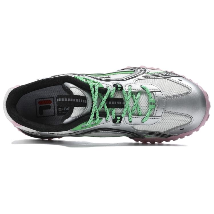 FILA Pebble Cushioning Abrasion Resistant Low top Running Shoes Women’s Silver Pink
