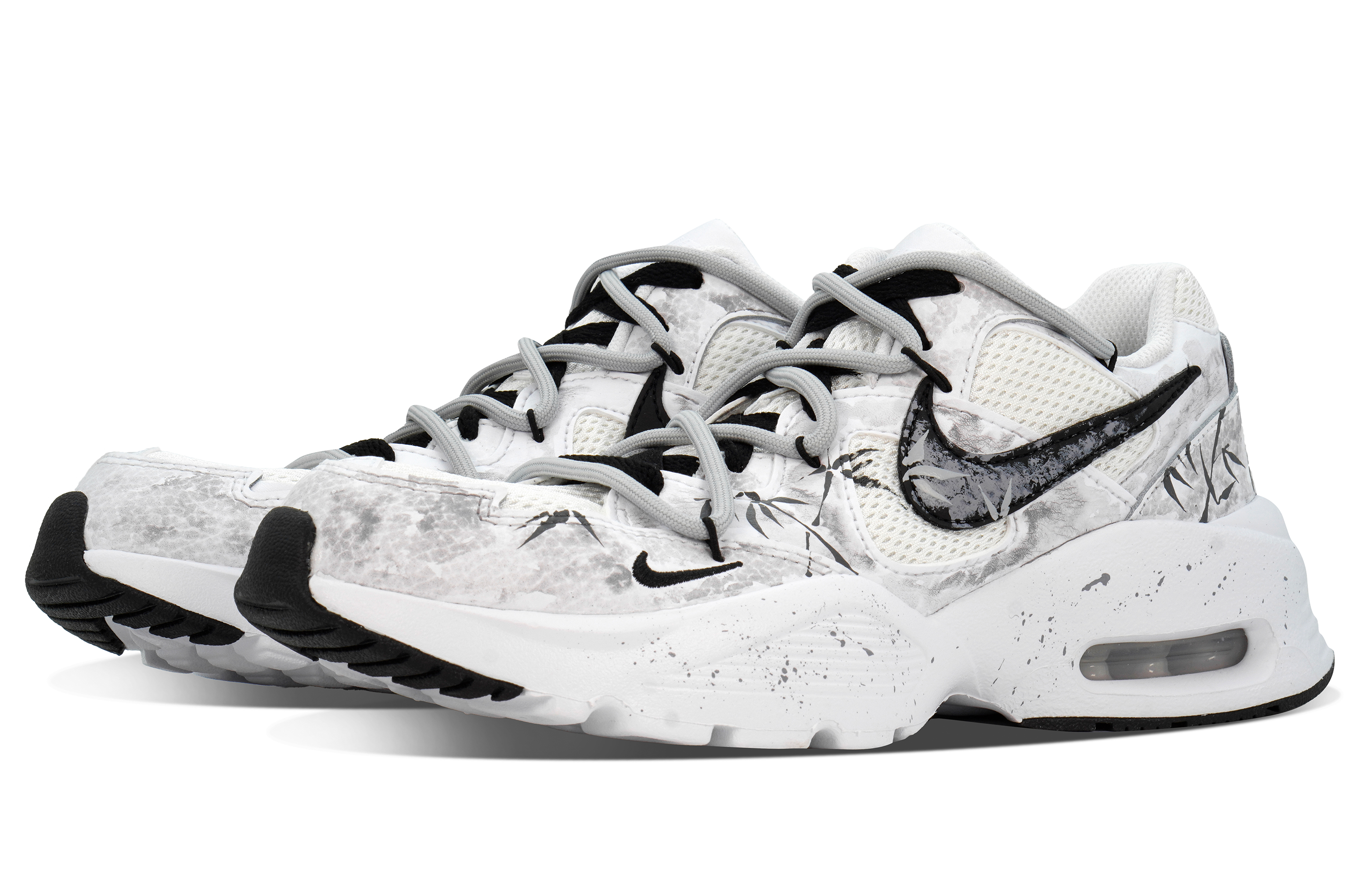 Nike Air Max Fusion Mesh Low top Casual City Commuting Running Shoes Men’s Black White Gray
