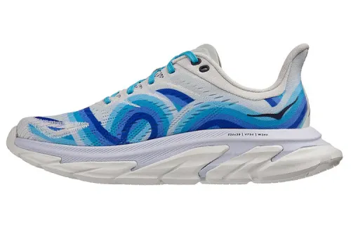 HOKA ONE ONE Clifton Edge Geometric White Dazzling Blue All Gender Women's