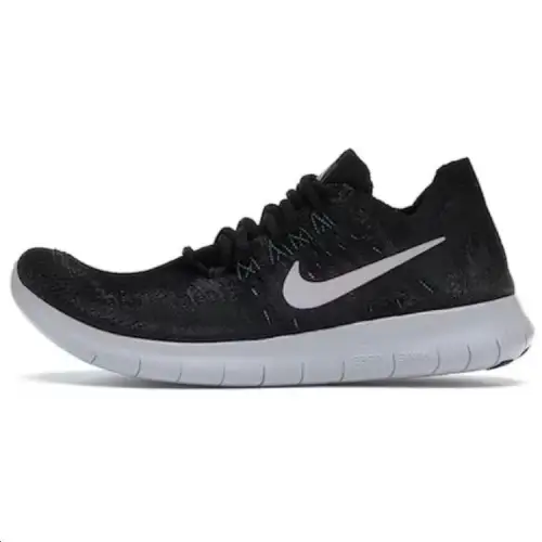 Nike Free RN Flyknit Comfortable Cushioning, Wear Resistant Low top Running Shoes Unisex Black