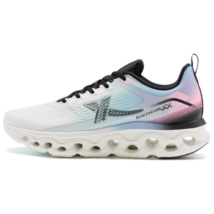 XTEP Fabric Abrasion Resistant Low top Running Shoes Women’s White Blue Pink