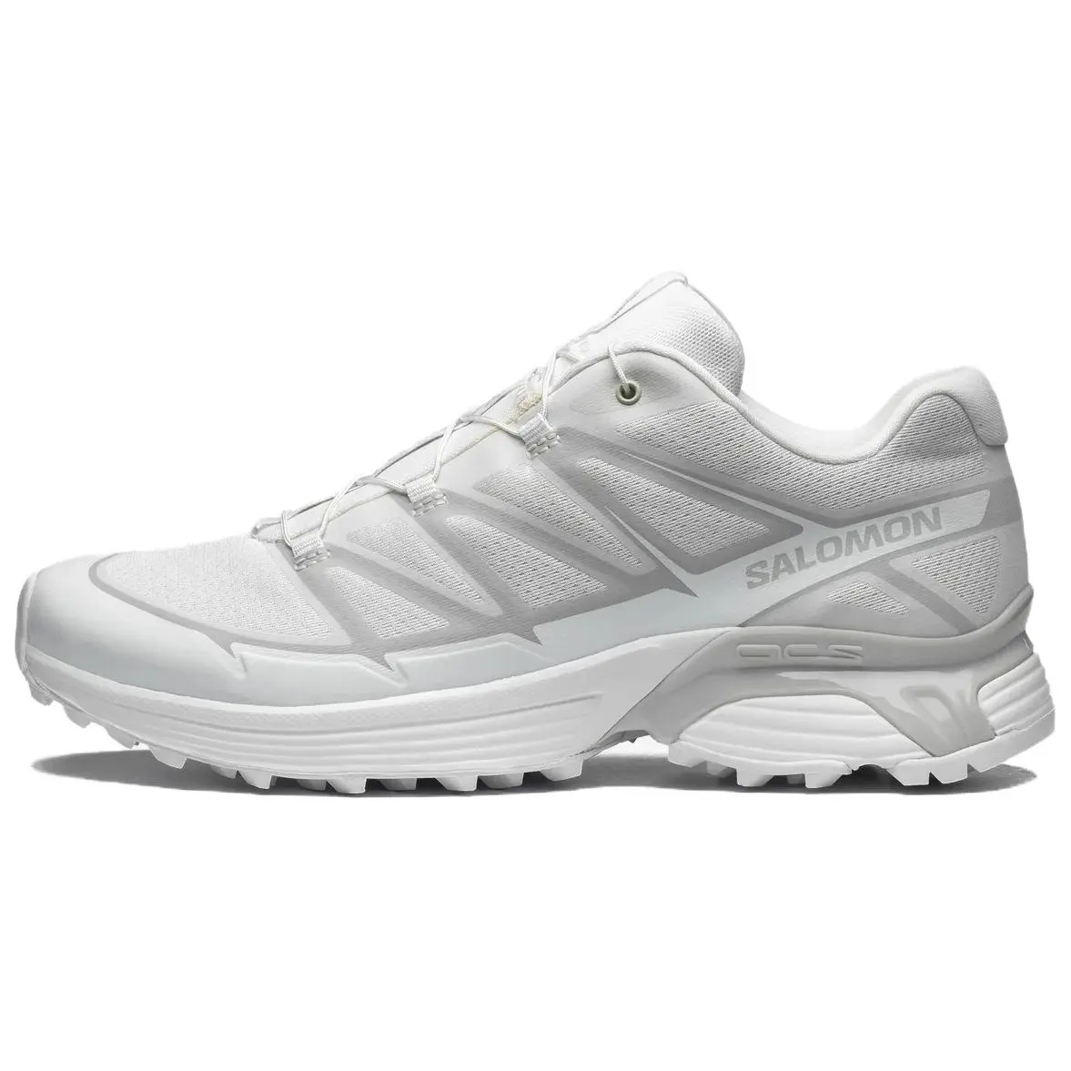 SALOMON XT Pathway 2 Mesh, Synthetic Leather Breathable Low top Running Shoes Unisex White Gray