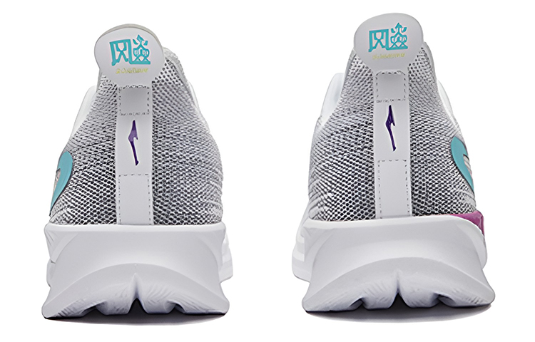 Erke Slip Resistant Abrasion Resistant Low top Casual Running Shoes Men’s Gray Purple