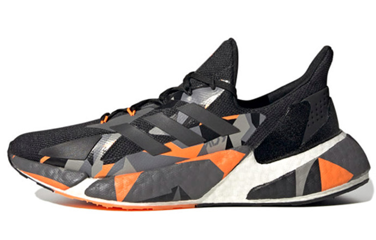 Adidas X9000l4 comfortable fabric non-slip low-top running shoes for men and women, black and orange