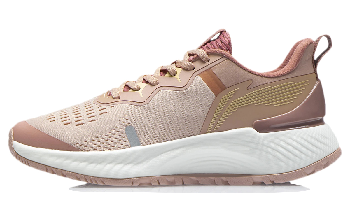 Li Ning YueYing Essential Reflective Cushioning Low top Running Shoes Women’s Peach Orange Pink