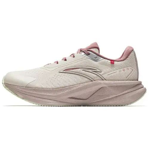 Anta Cushioning Abrasion Resistant Rebound Low top Casual Running Shoes Women's Beige Pink