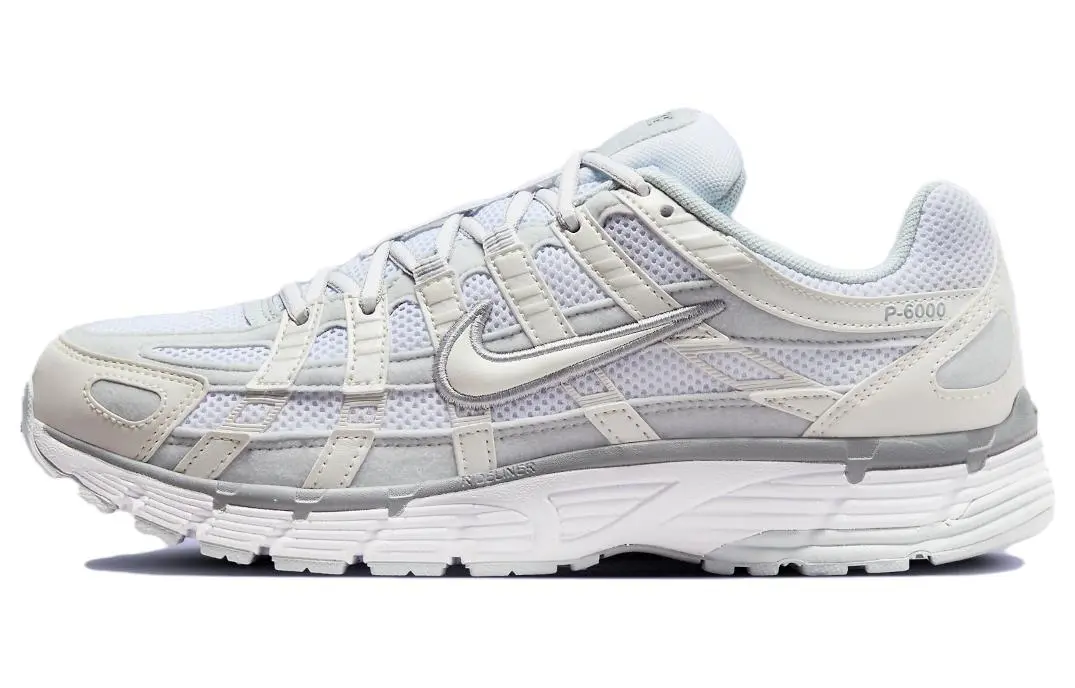 Nike P 6000 Comfortable Low top Casual City Commuting Running Shoes Women's Light Blue Gray White