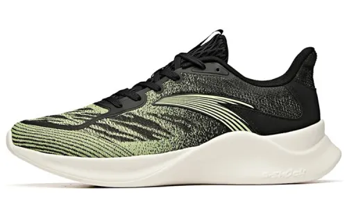 Anta Cushioning Slip Resistant Abrasion Resistant Breathable Low top Running Shoes Men's Black Yellow