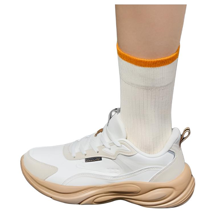 361° Spiritual Fox 2.0 Cushioning Abrasion Resistant Breathable Low top Casual Running Shoes Women’s White Brown