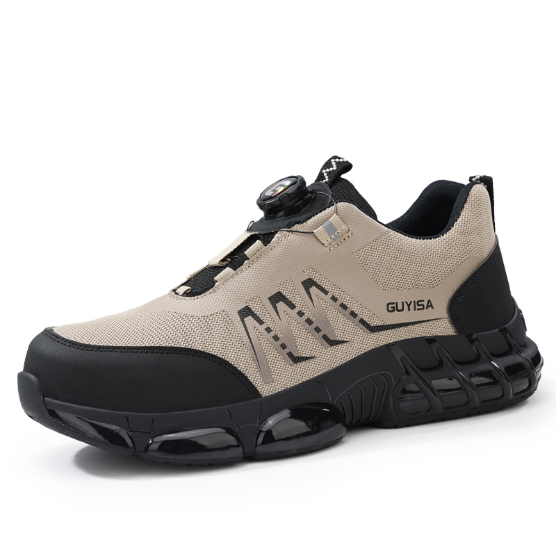 GUYISA Breathable Impact Resistant Low top Outdoor Shoes Men’s Khaki