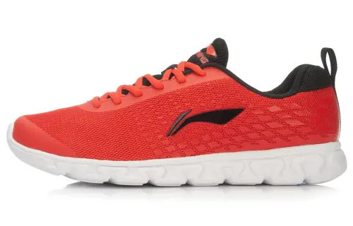 Li Ning Arc Textile, Synthetic Leather Abrasion Resistant, Slip Resistant, Cushioned, Breathable Low top Running Shoes