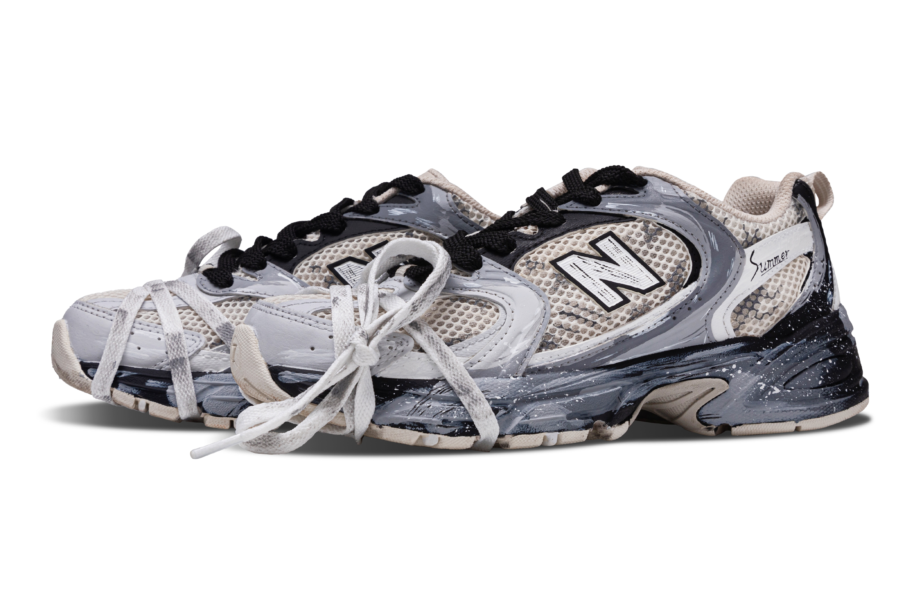 New Balance NB 530 Mesh, Textile, Artificial Leather Abrasion Resistant Low top Casual City Commuting Running Shoes