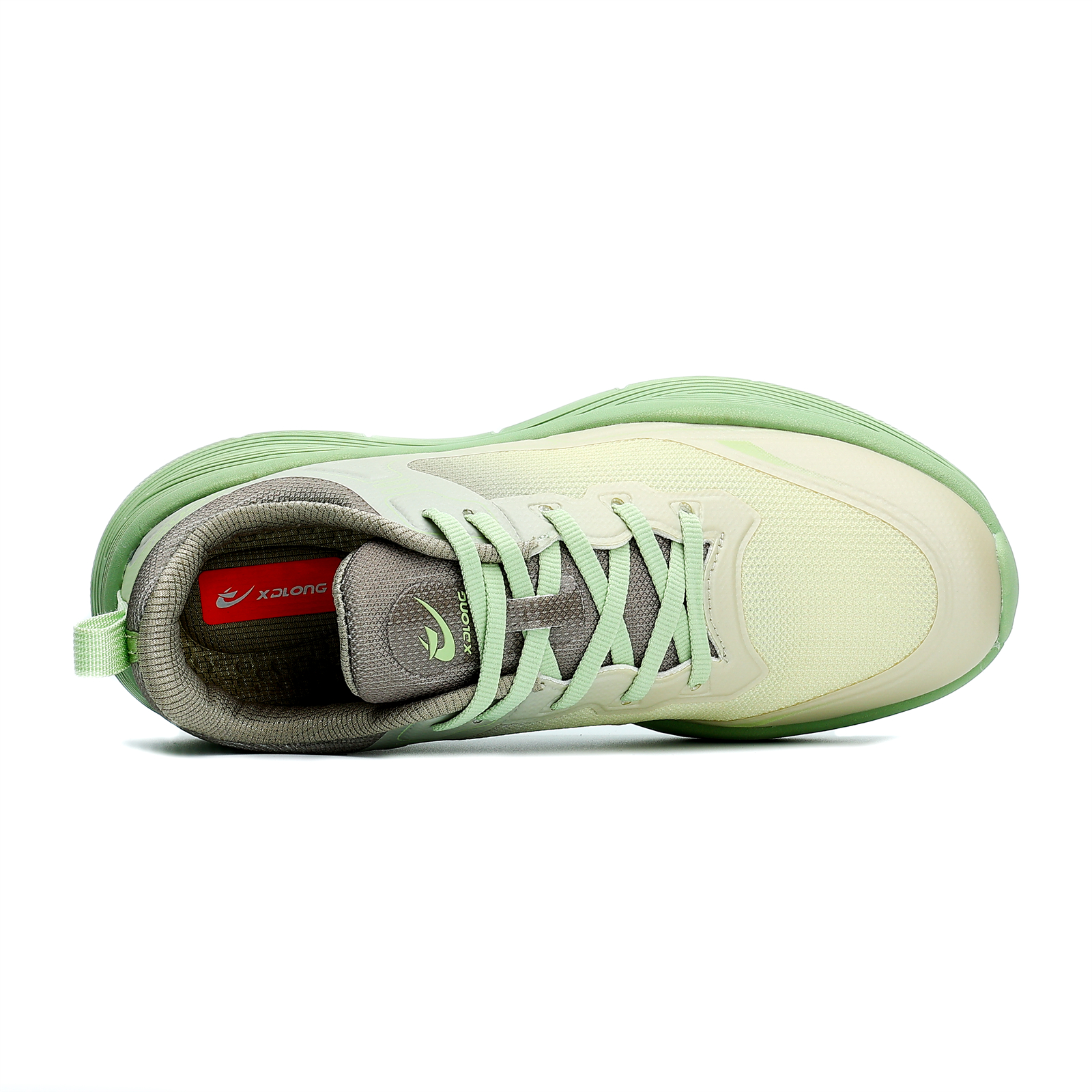 XIDELONG Breathable Low top Support Rebound, Track And Field Training Running Shoes Unisex Field Wheat Green