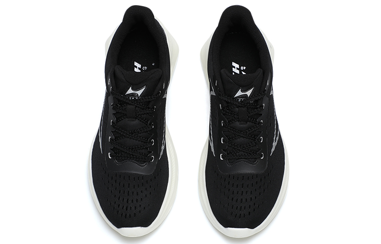 HEALTH Flowing Shadow Comfortable Cushioning Slip Resistant Breathable Low top Running Shoes Unisex Black