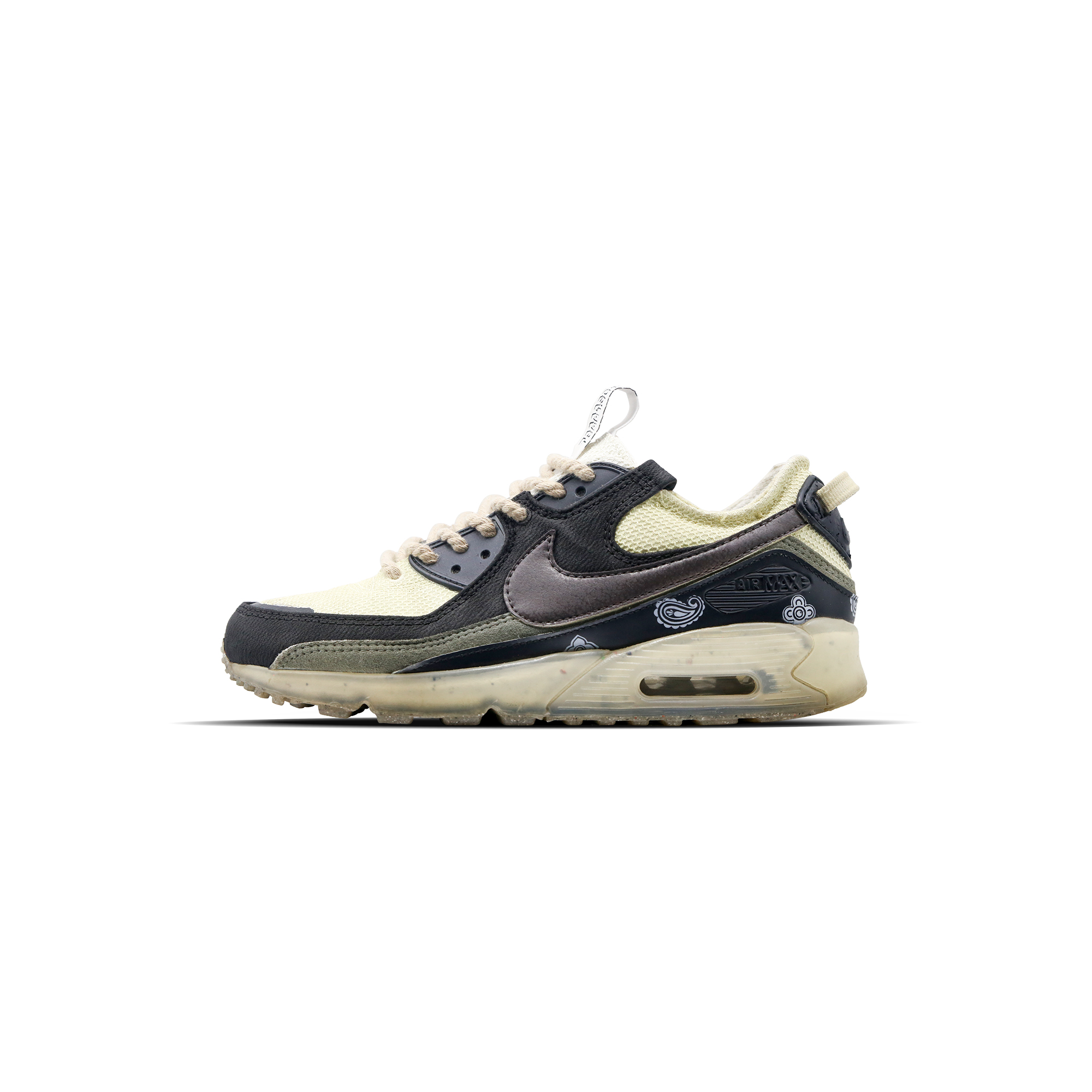 Nike Air Max 90 Slip Resistant Abrasion Resistant Low top Running Shoes Men’s Black Brown