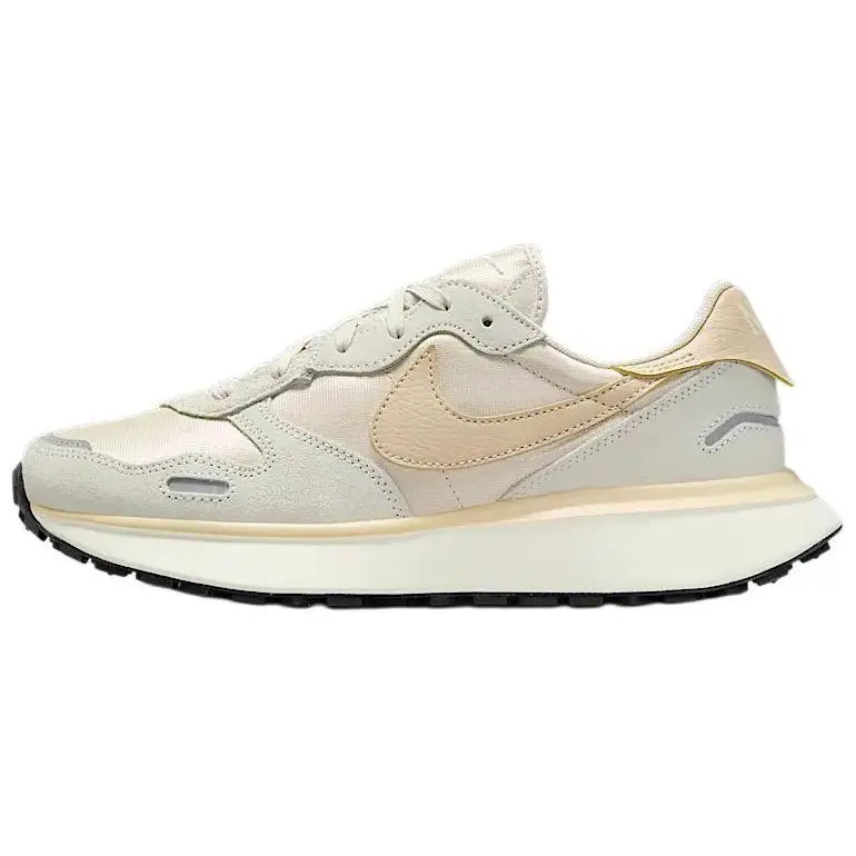 Nike Phoenix Waffle Slip Resistant Abrasion Resistant Low top Casual Running Shoes Women's Beige