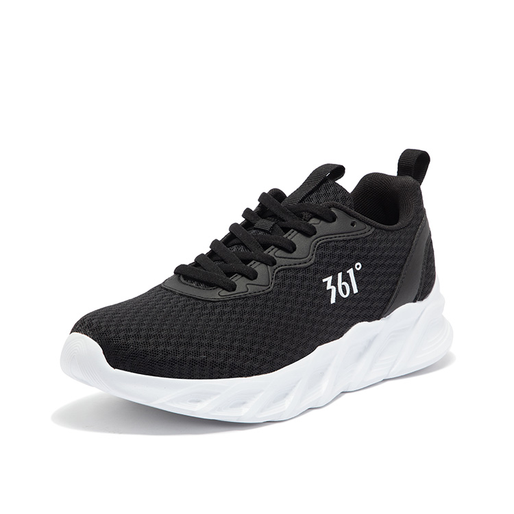 361° Slip Resistant Abrasion Resistant Cushioning Low top Casual Running Shoes Women’s Black White